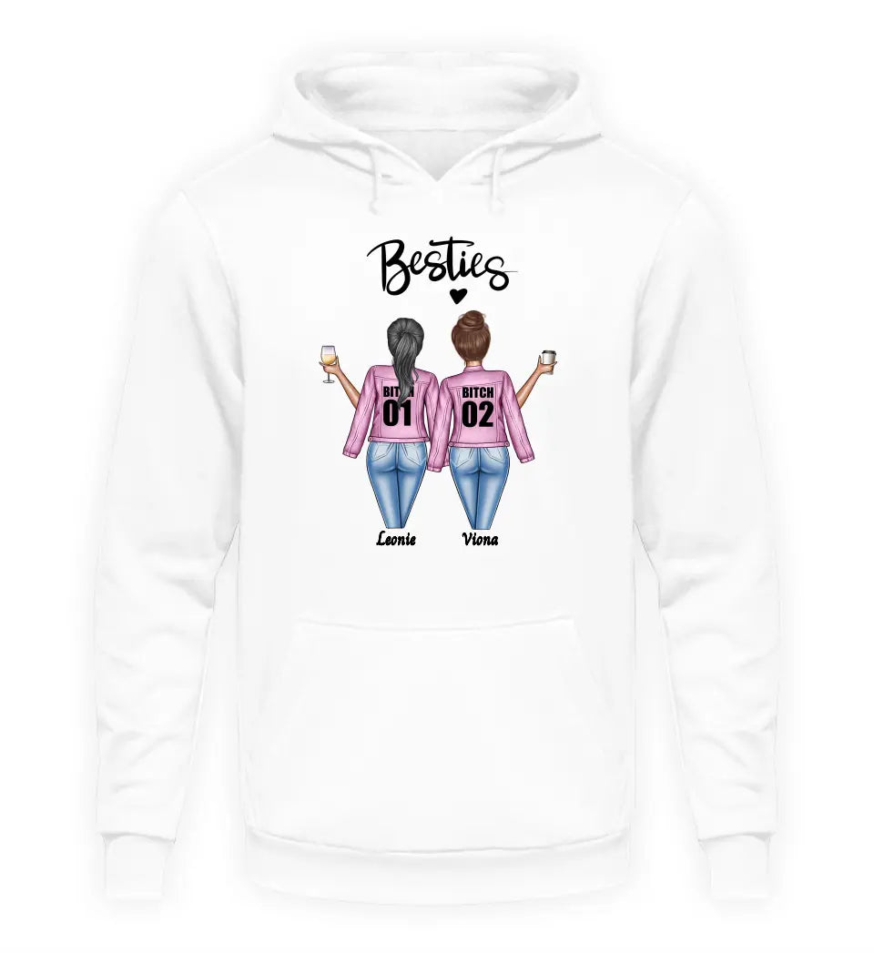 Zwei Frauen - Damen Hoodie personalisierbar