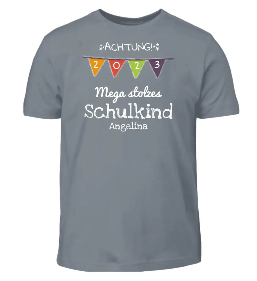 Achtung! Mega stolzes Schulkind - T-Shirt ab Größe 98