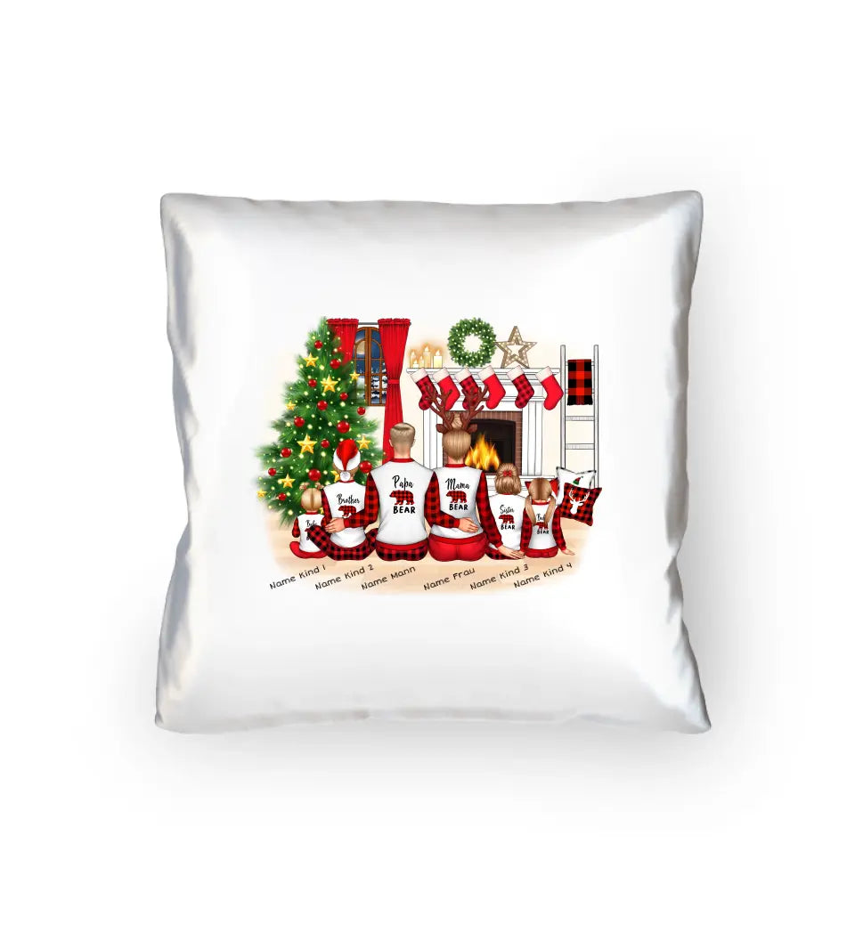 Kissen Familie Weihnachten - Personalisierbar