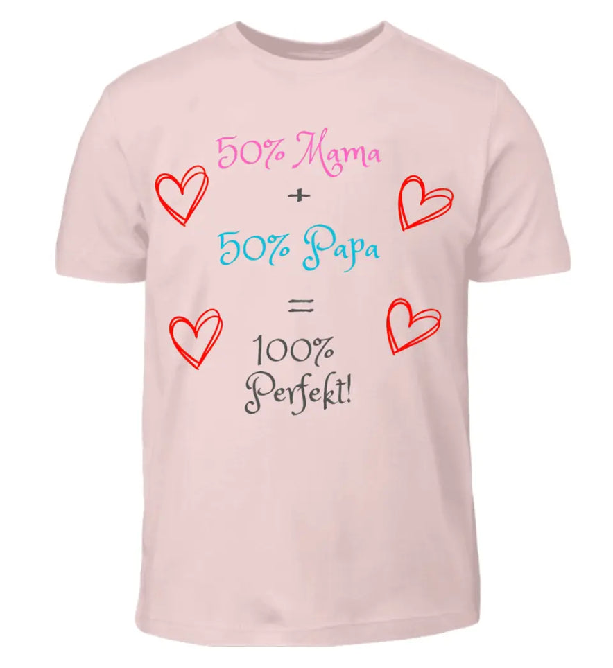 50% Mama + 50% Papa - T-Shirt ab 0 Monaten