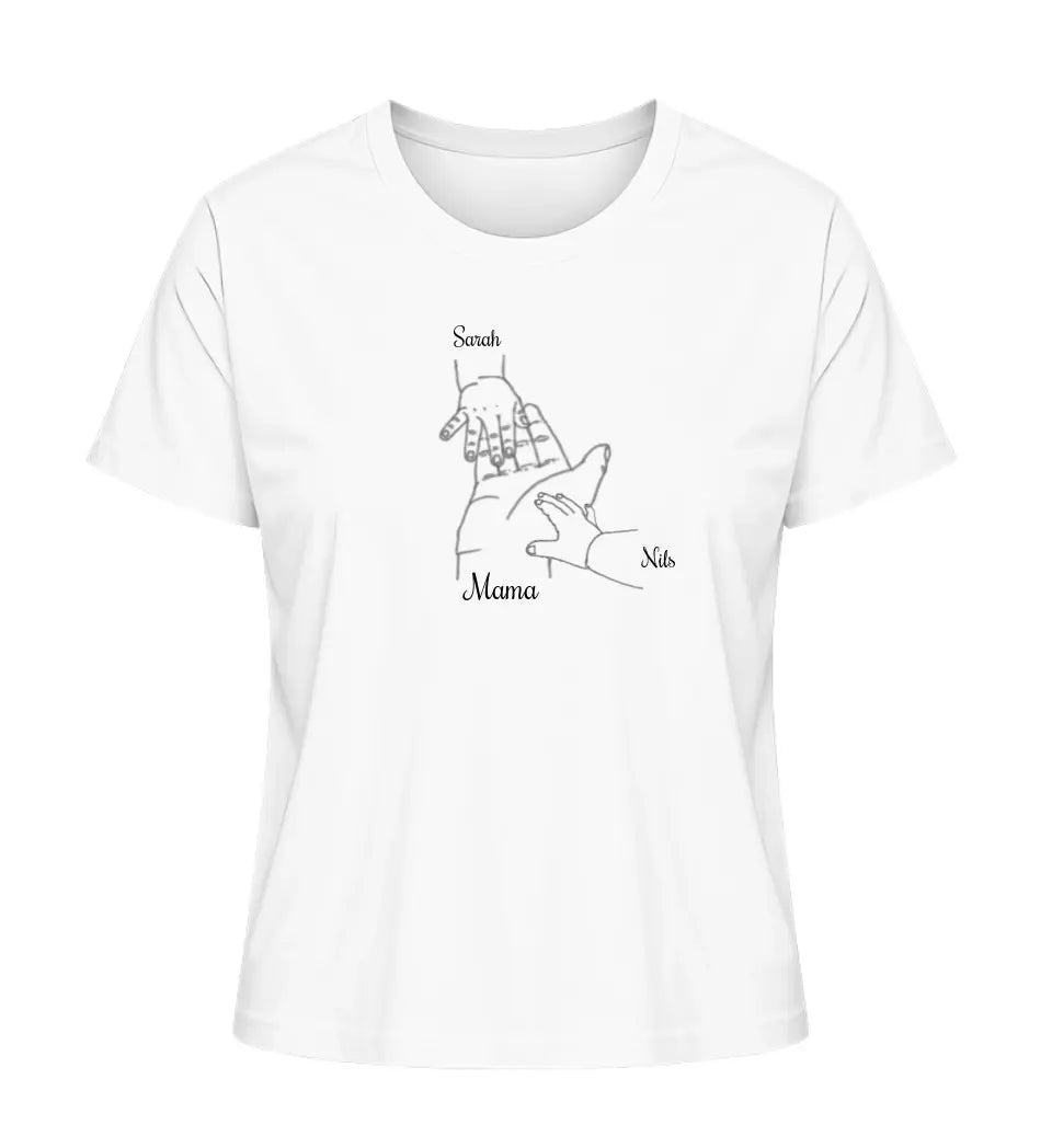 Hand auf Hand - Damen T-Shirt personalisierbar