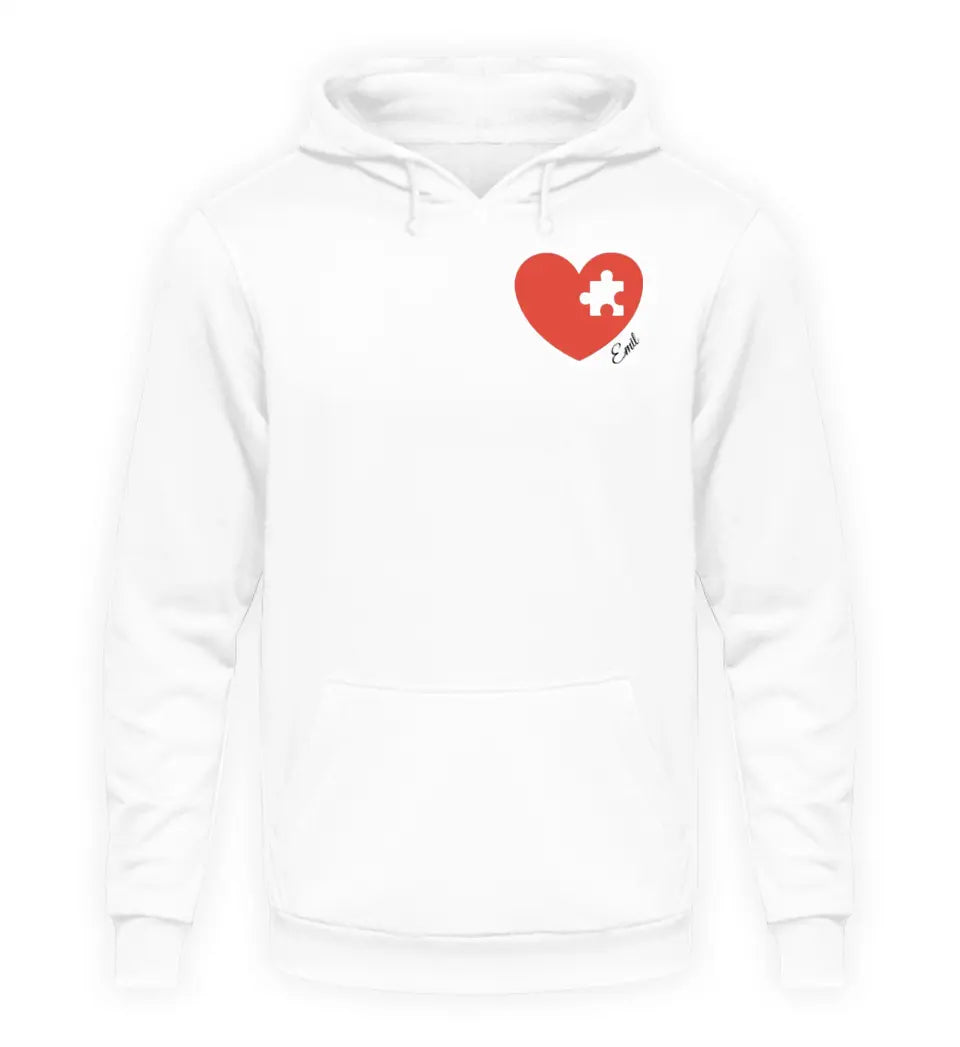Herzpuzzle - Damen Hoodie personalisierbar