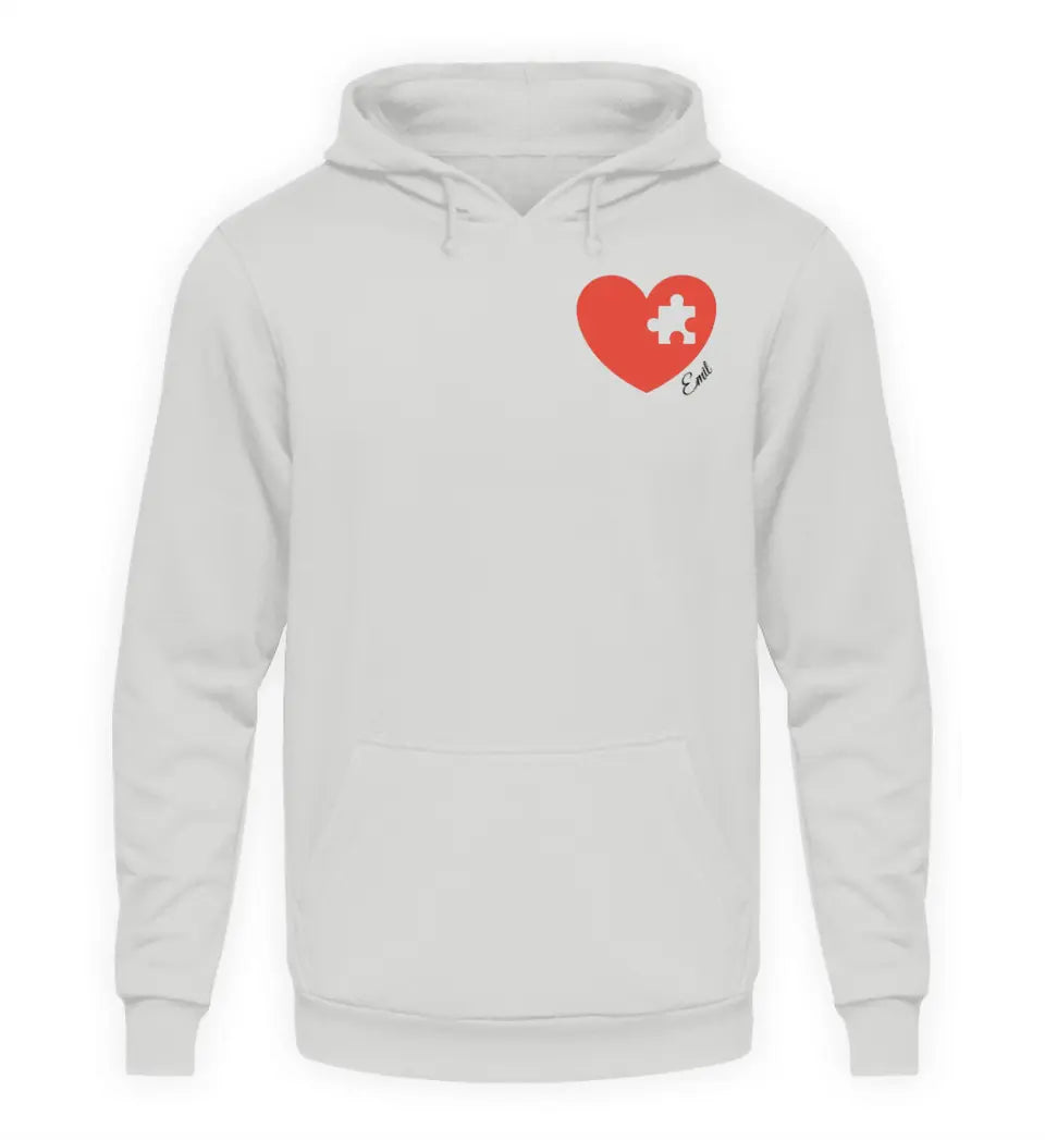 Herzpuzzle - Damen Hoodie personalisierbar