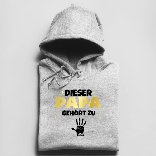 Dieser Papa gehört zu - Herren Hoodie persoanlisierbar