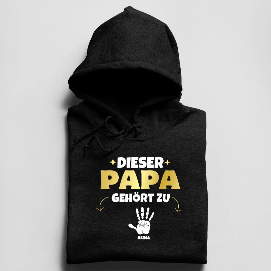 Dieser Papa gehört zu - Herren Hoodie persoanlisierbar