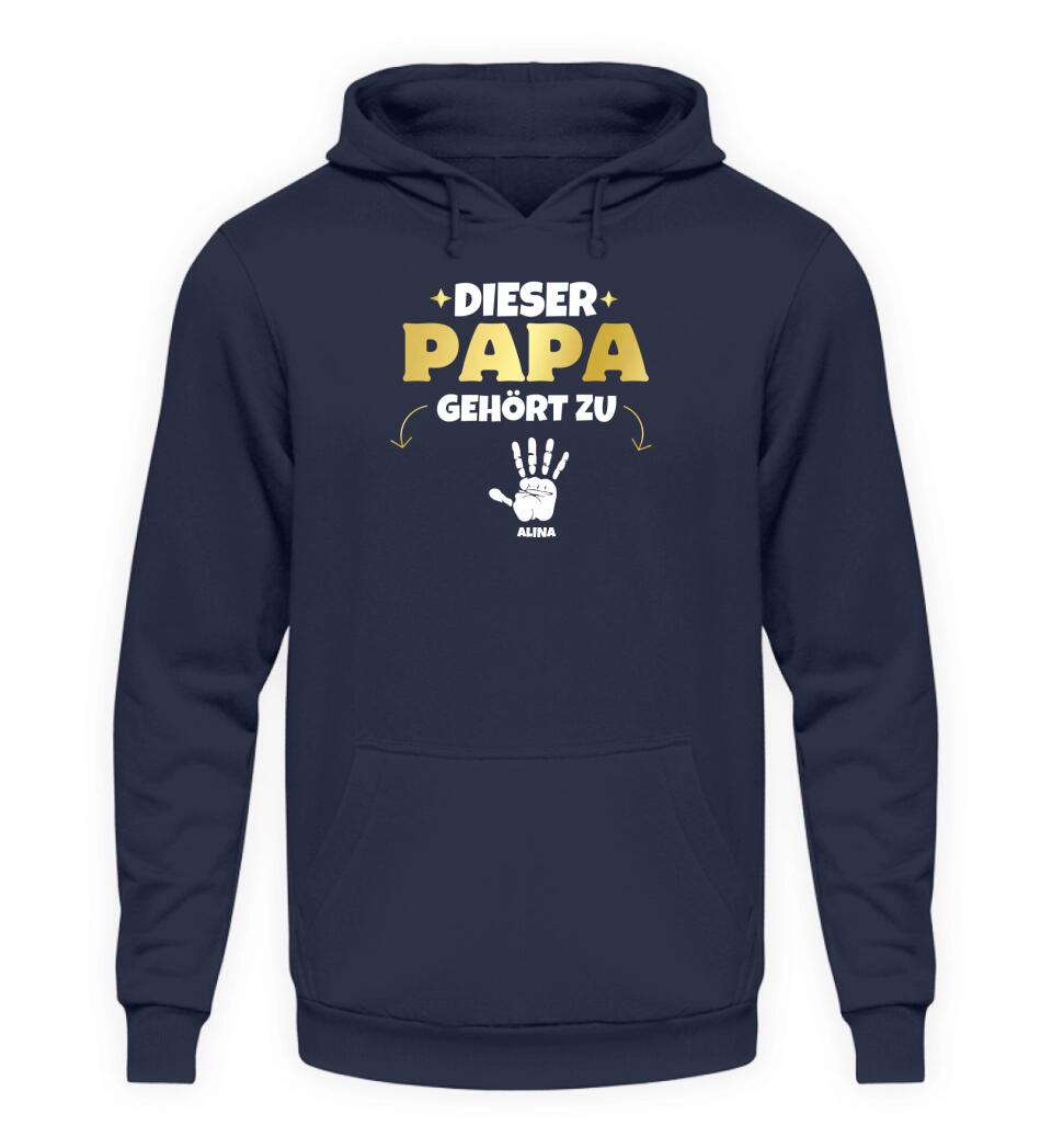 Dieser Papa gehört zu - Herren Hoodie persoanlisierbar