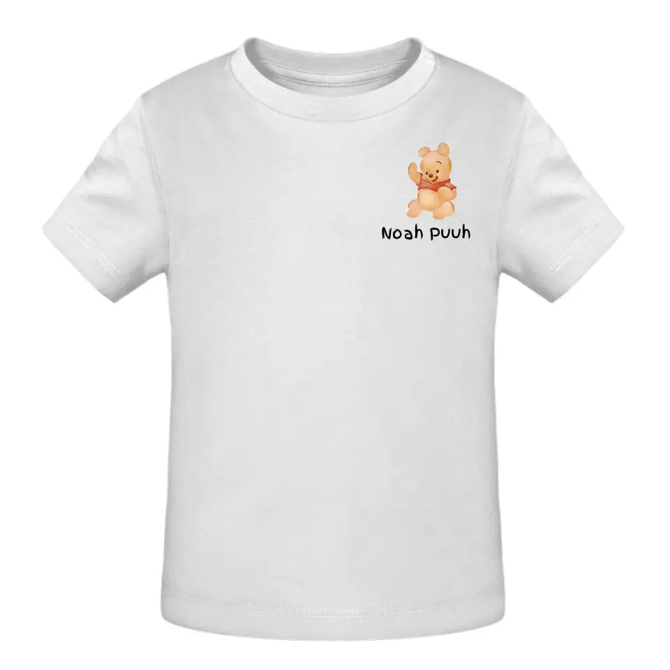 Puuh mit Kindername - T-Shirt ab 0 Monate