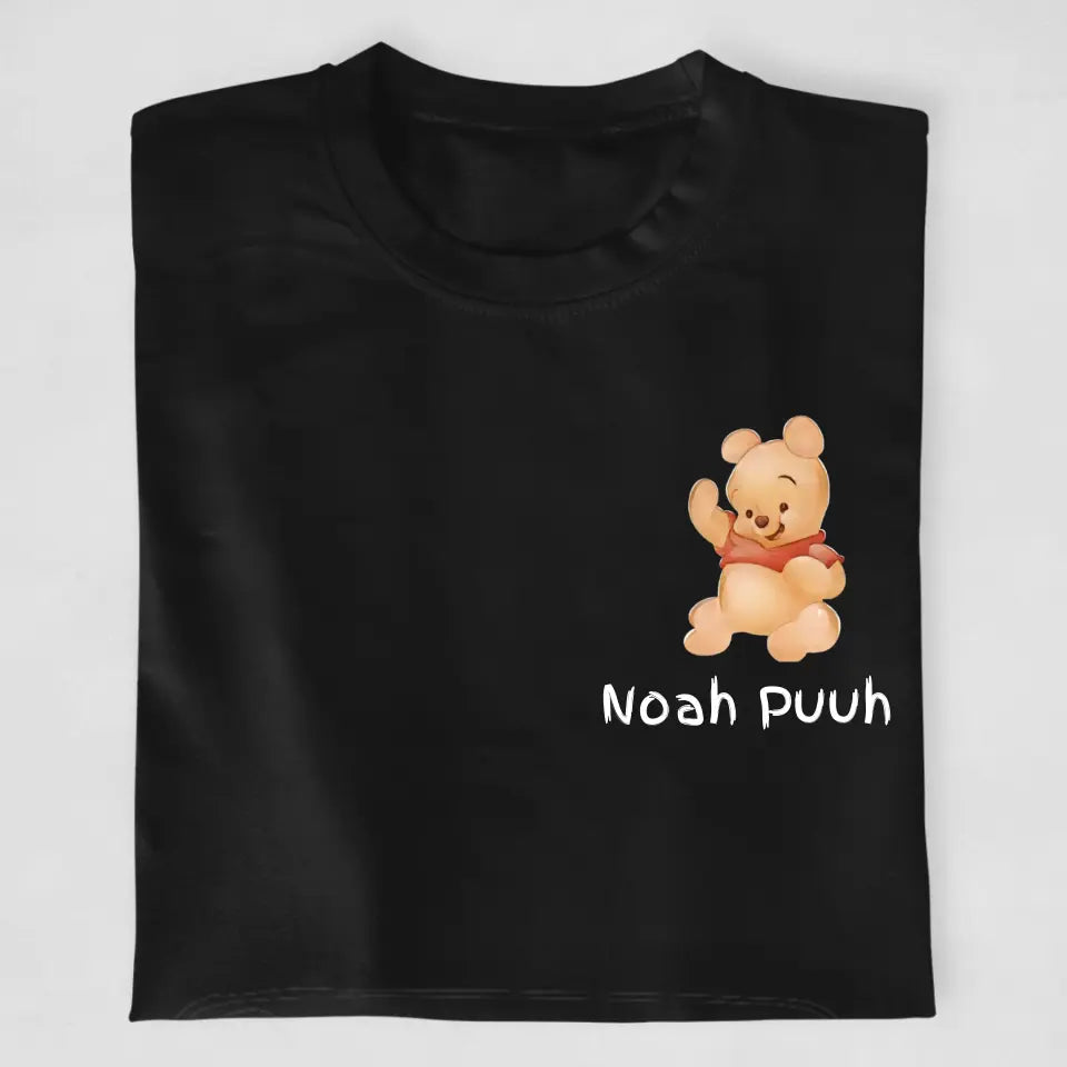 Puuh mit Kindername - T-Shirt ab 0 Monate