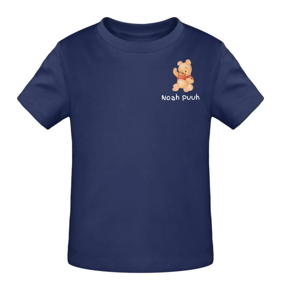 Puuh mit Kindername - T-Shirt ab 0 Monate