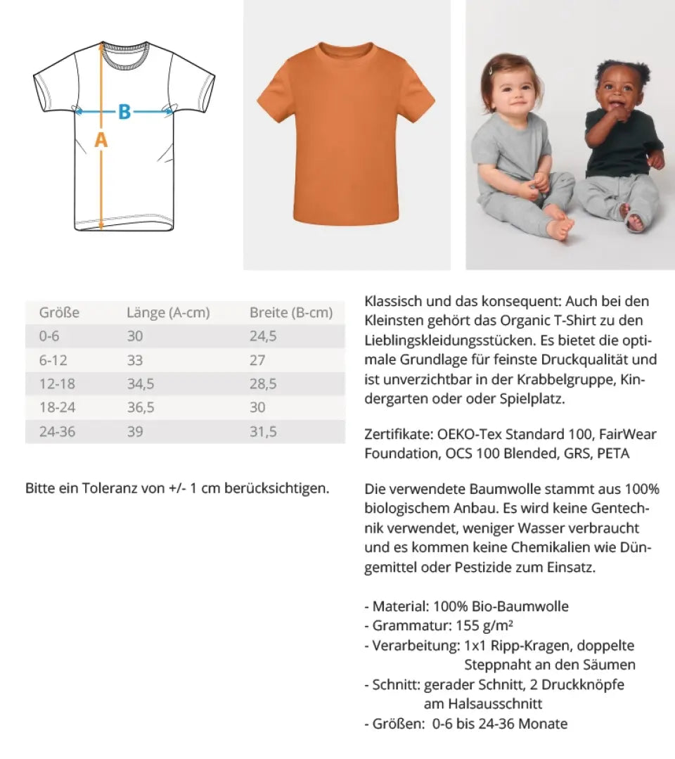 Puuh mit Kindername - T-Shirt ab 0 Monate