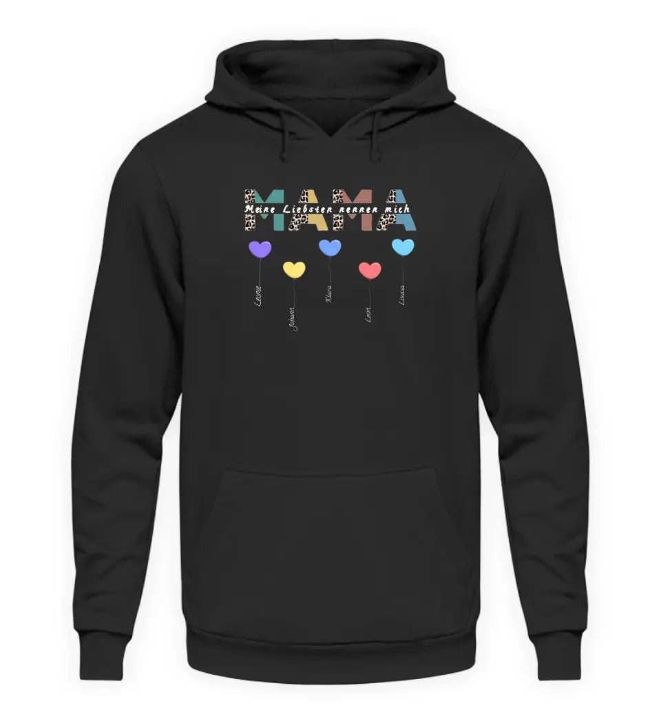 Mama/Oma Herzballons - Damen Hoodie personalisierbar