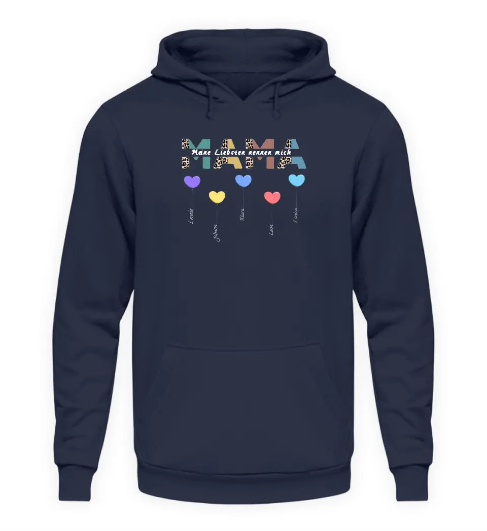 Mama/Oma Herzballons - Damen Hoodie personalisierbar