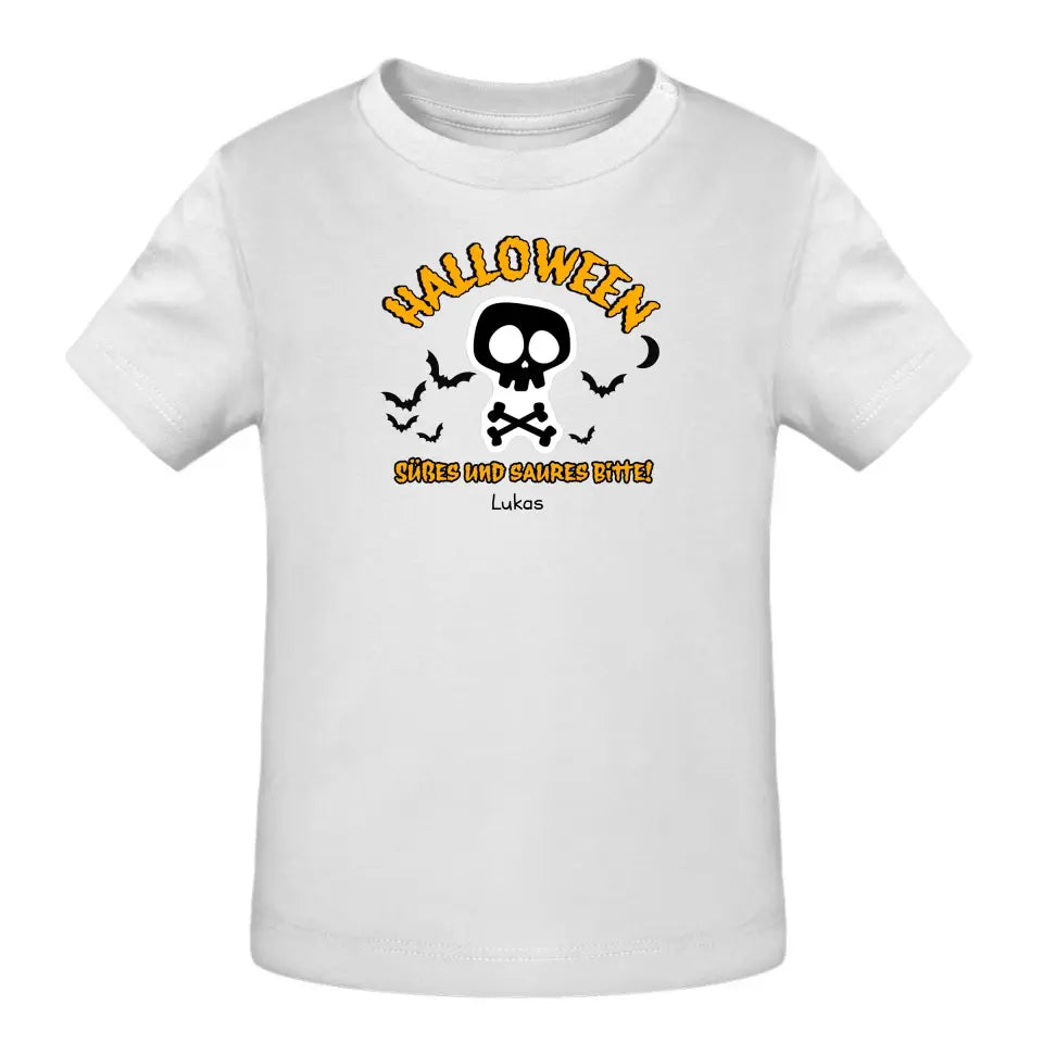 Halloween, Süßes und Saures Bitte! - T-Shirt ab 0 Monate