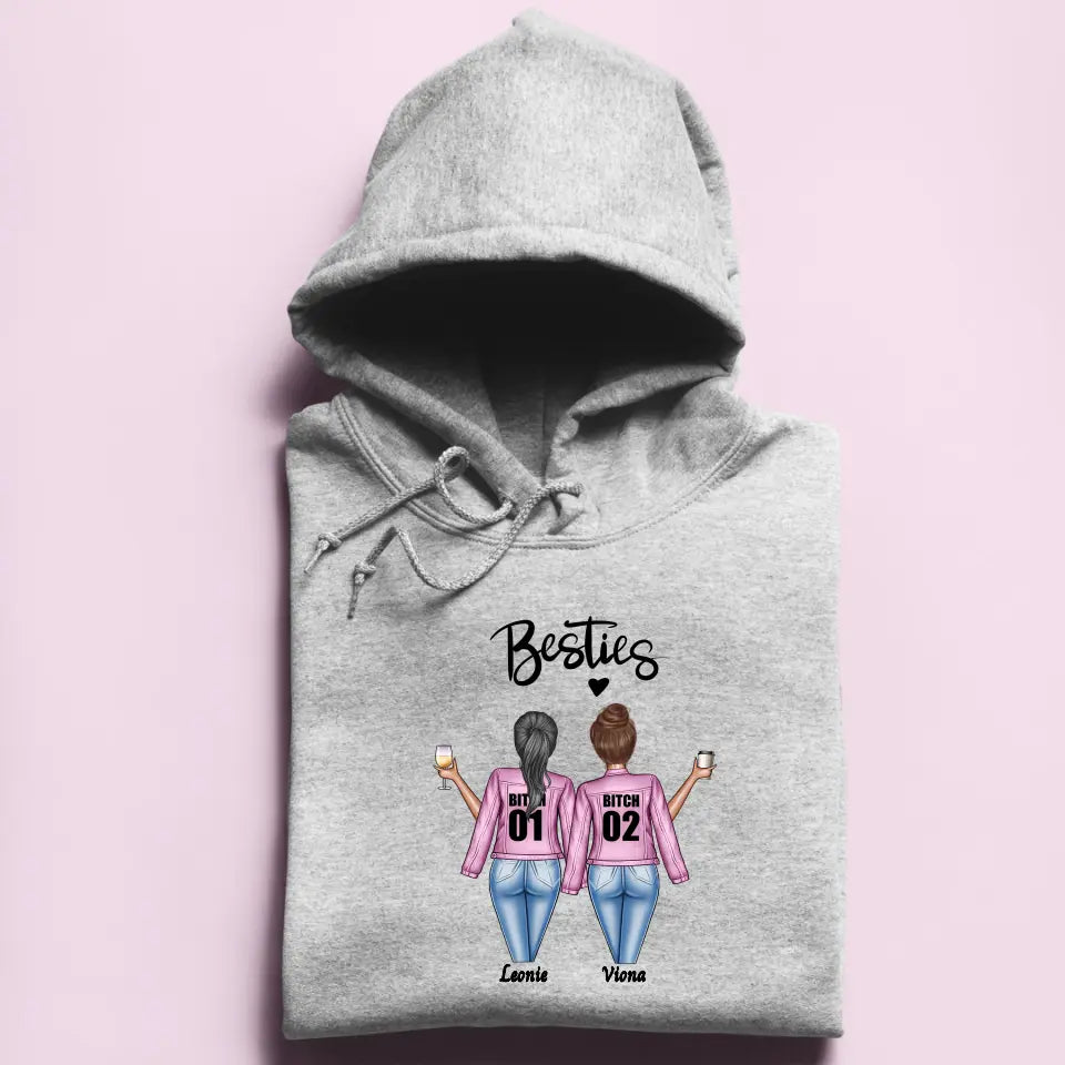 Zwei Frauen - Damen Hoodie personalisierbar