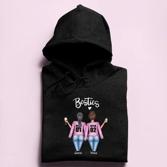 Zwei Frauen - Damen Hoodie personalisierbar