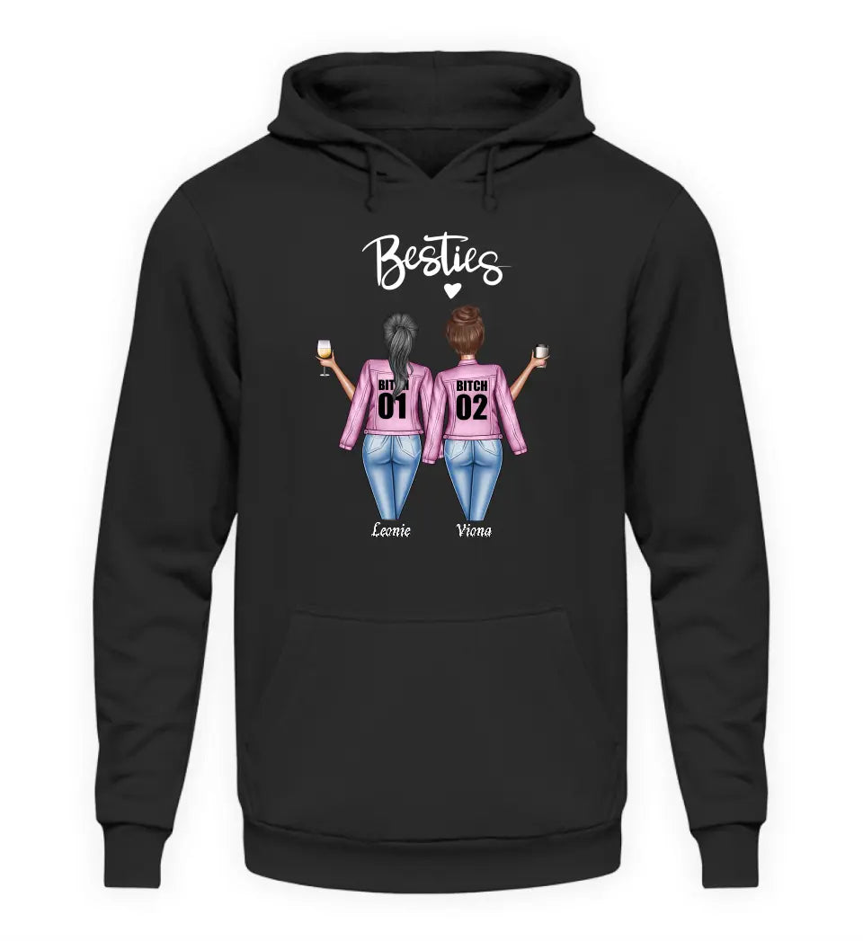 Zwei Frauen - Damen Hoodie personalisierbar