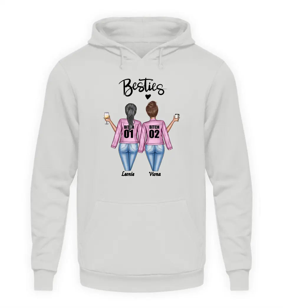 Zwei Frauen - Damen Hoodie personalisierbar