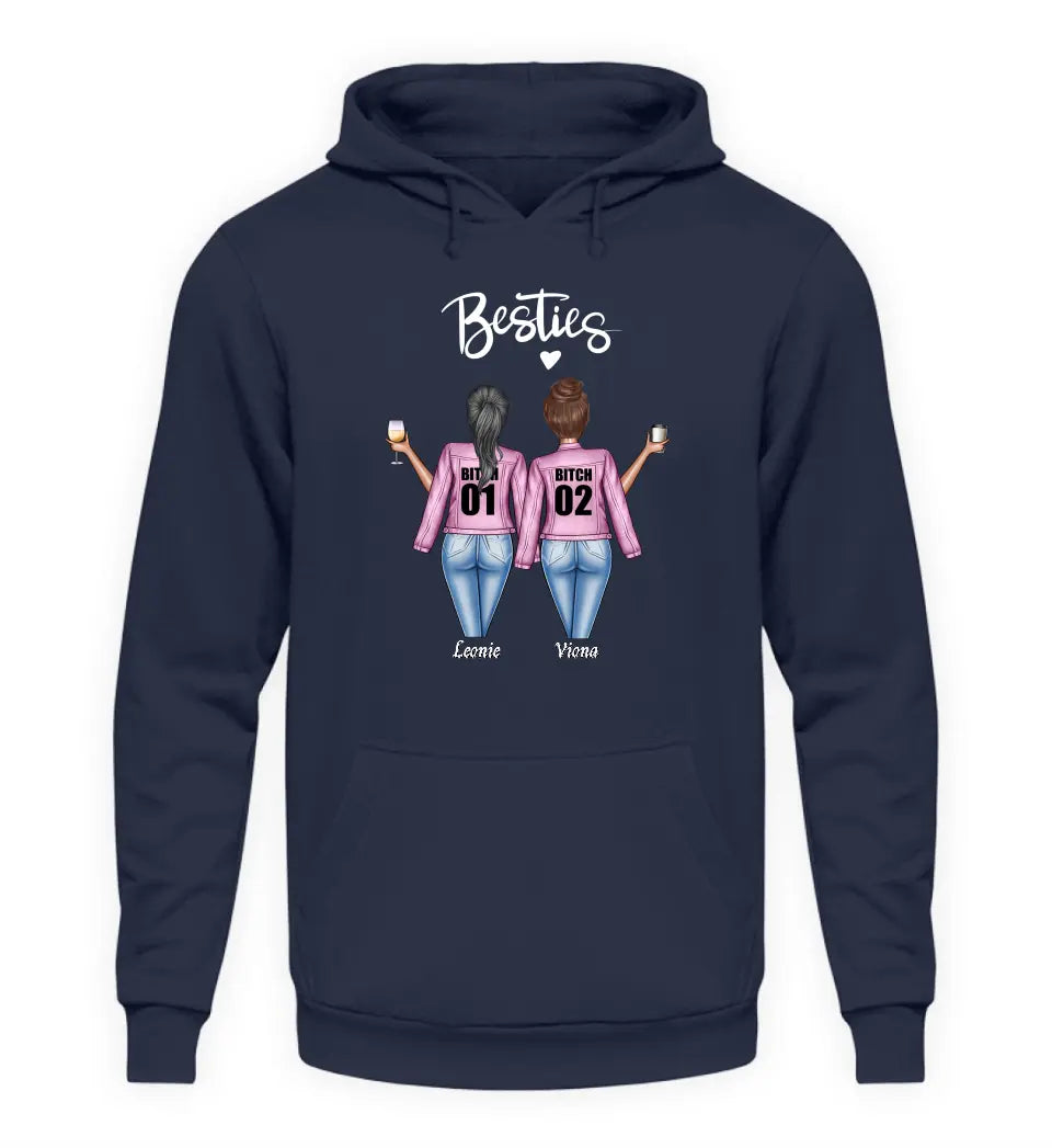 Zwei Frauen - Damen Hoodie personalisierbar