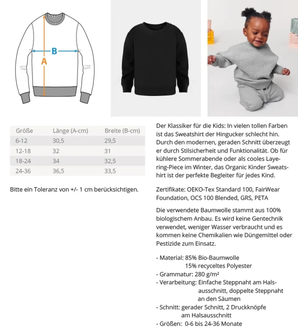 Babykachu - Baby Sweatshirt personalisierbar