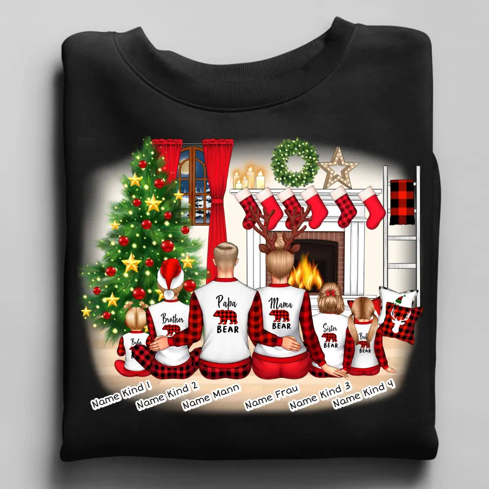 Weihnachten Familie - Herren Sweatshirt personalisierbar