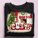 Weihnachten Familie - Damen Sweatshirt personalisierbar