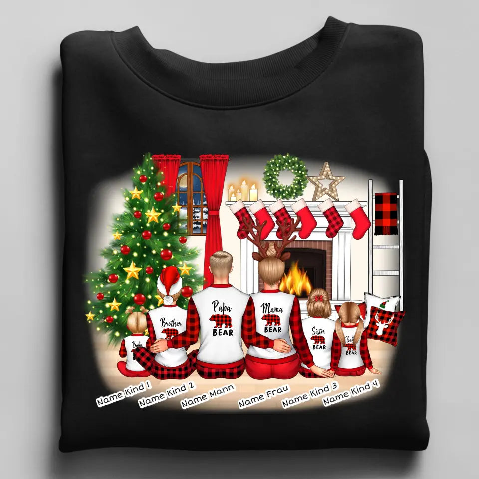 Weihnachten Familie - Baby Sweatshirt personalisierbar