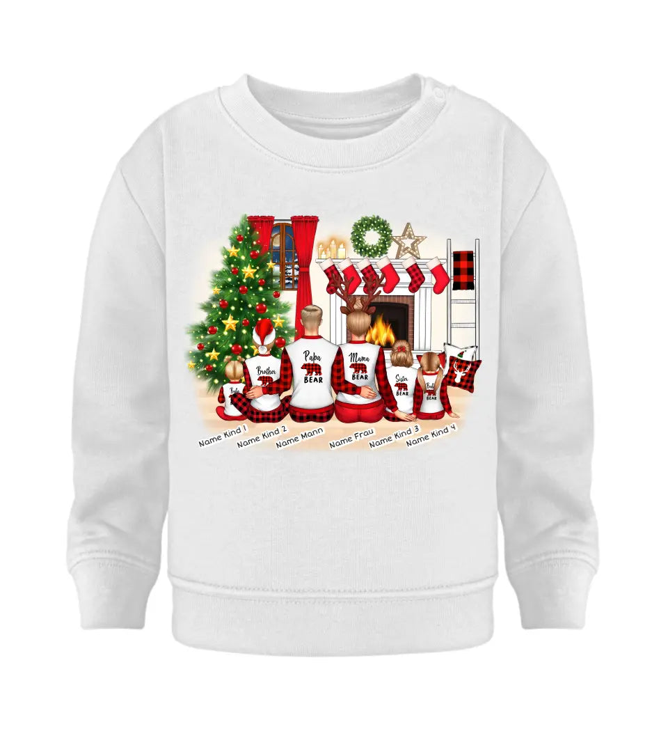 Weihnachten Familie - Baby Sweatshirt personalisierbar