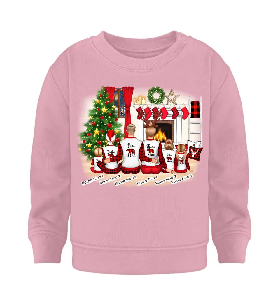 Weihnachten Familie - Baby Sweatshirt personalisierbar