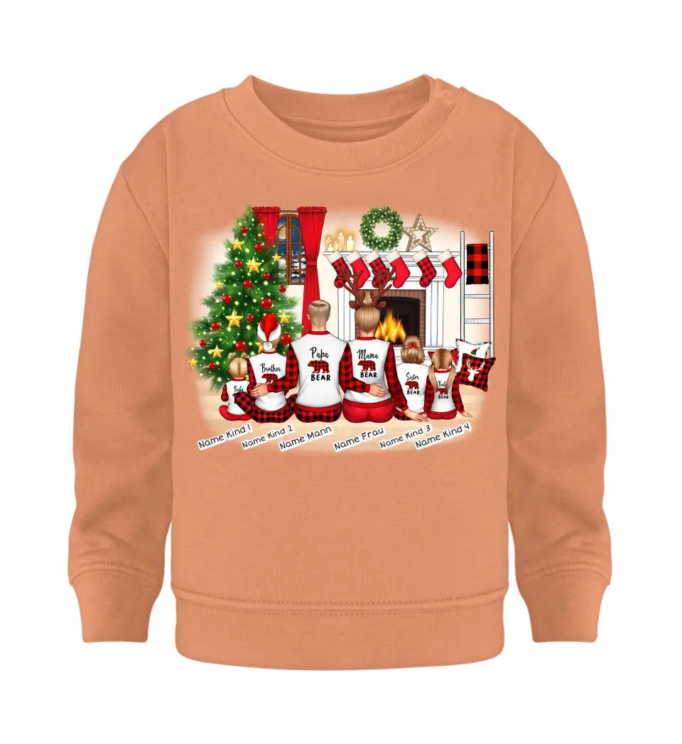 Weihnachten Familie - Baby Sweatshirt personalisierbar