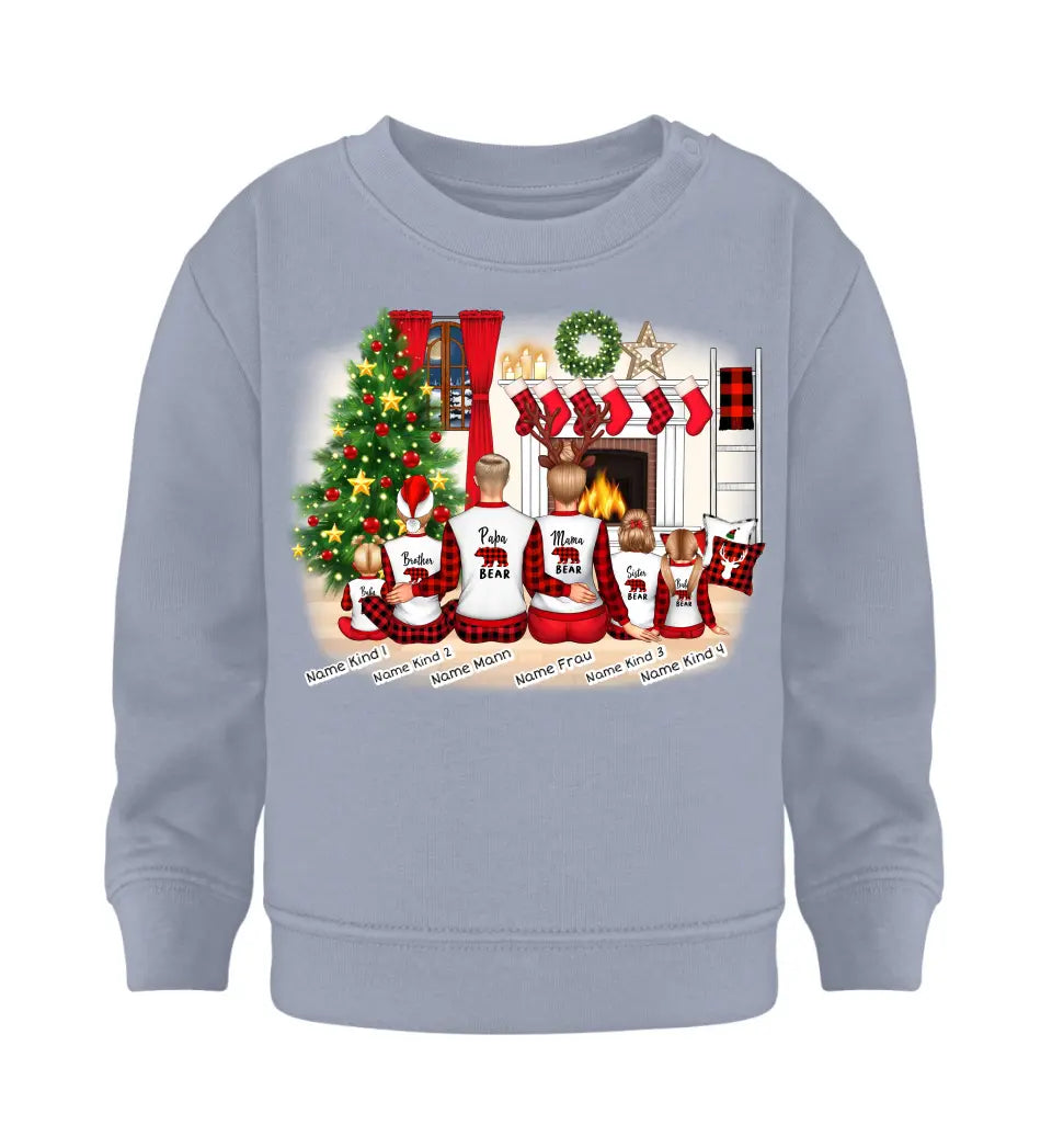 Weihnachten Familie - Baby Sweatshirt personalisierbar