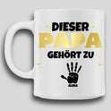 Dieser Papa gehört zu - Tasse personalisierbar