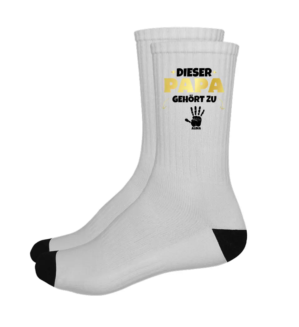 Dieser Papa gehört zu - Socken personalisierbar