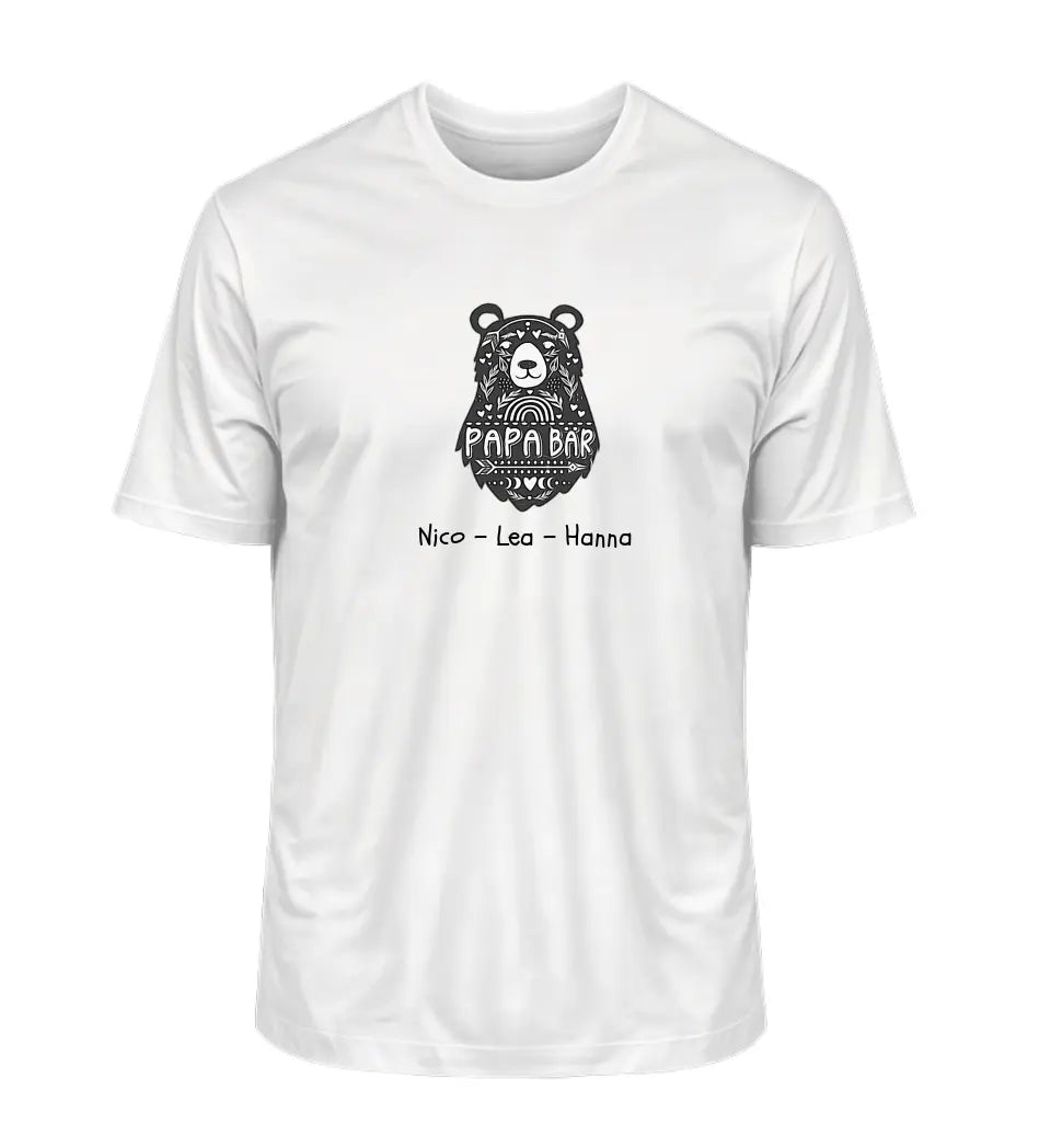 Papa Bär - Herren T-Shirt personalisierbar