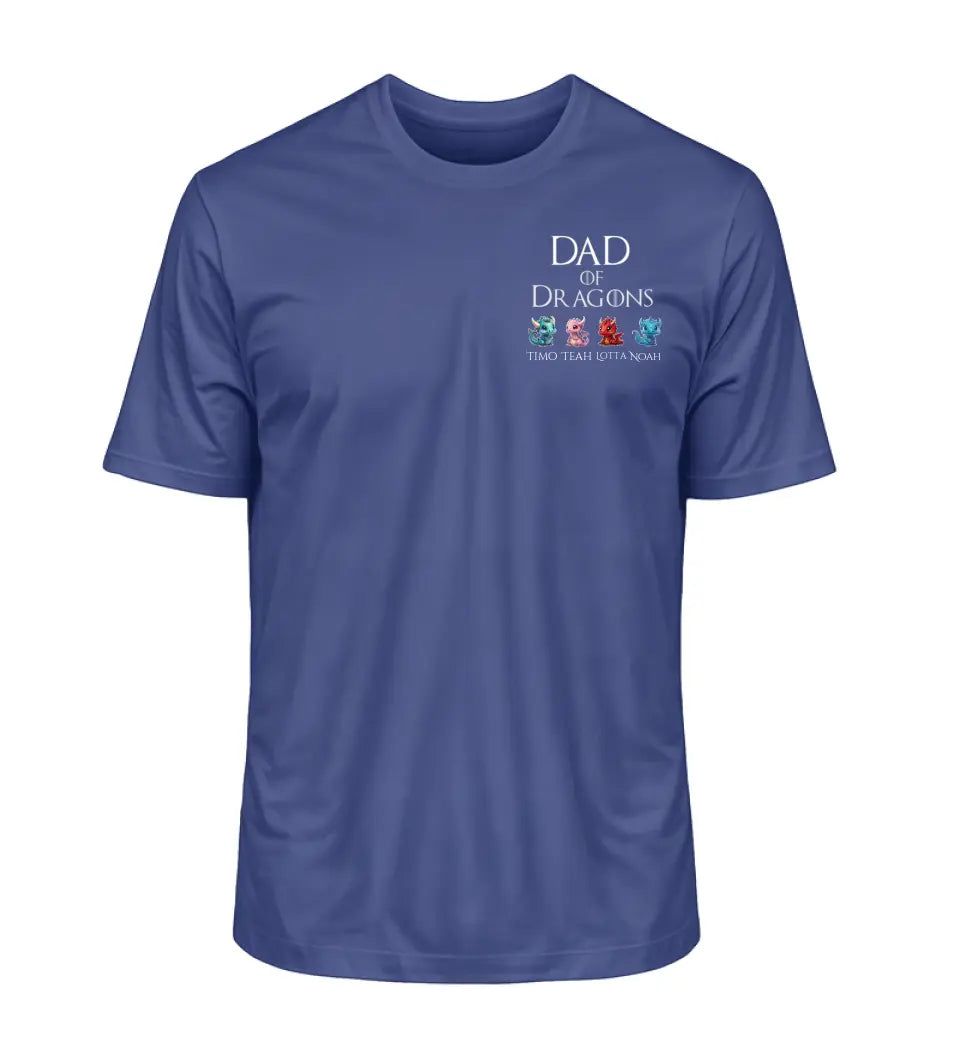 Dad of Dragons - Herren T-Shirt personalisierbar