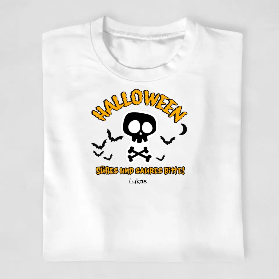 Halloween, Süßes und Saures Bitte! - T-Shirt ab 0 Monate