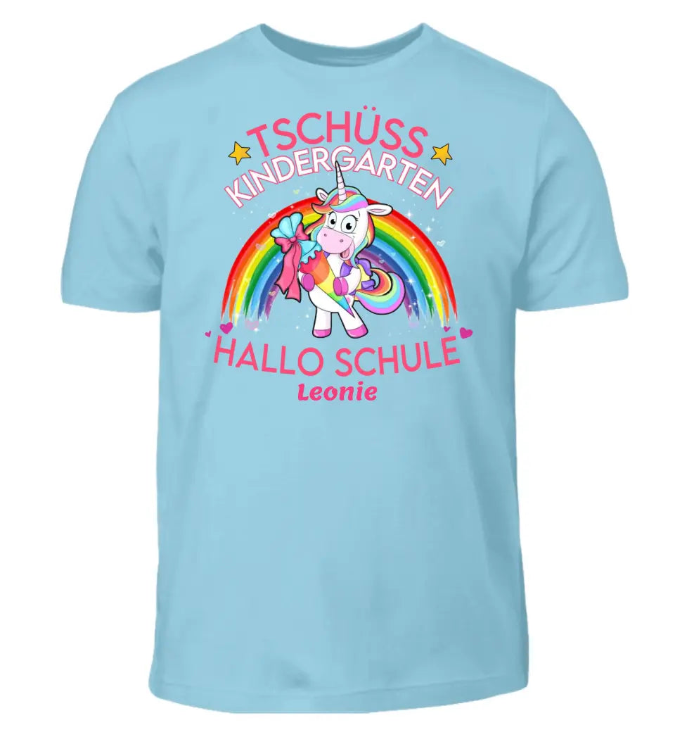 Tschüss Kindergarten, Hallo Schule - T-Shirt ab Größe 98