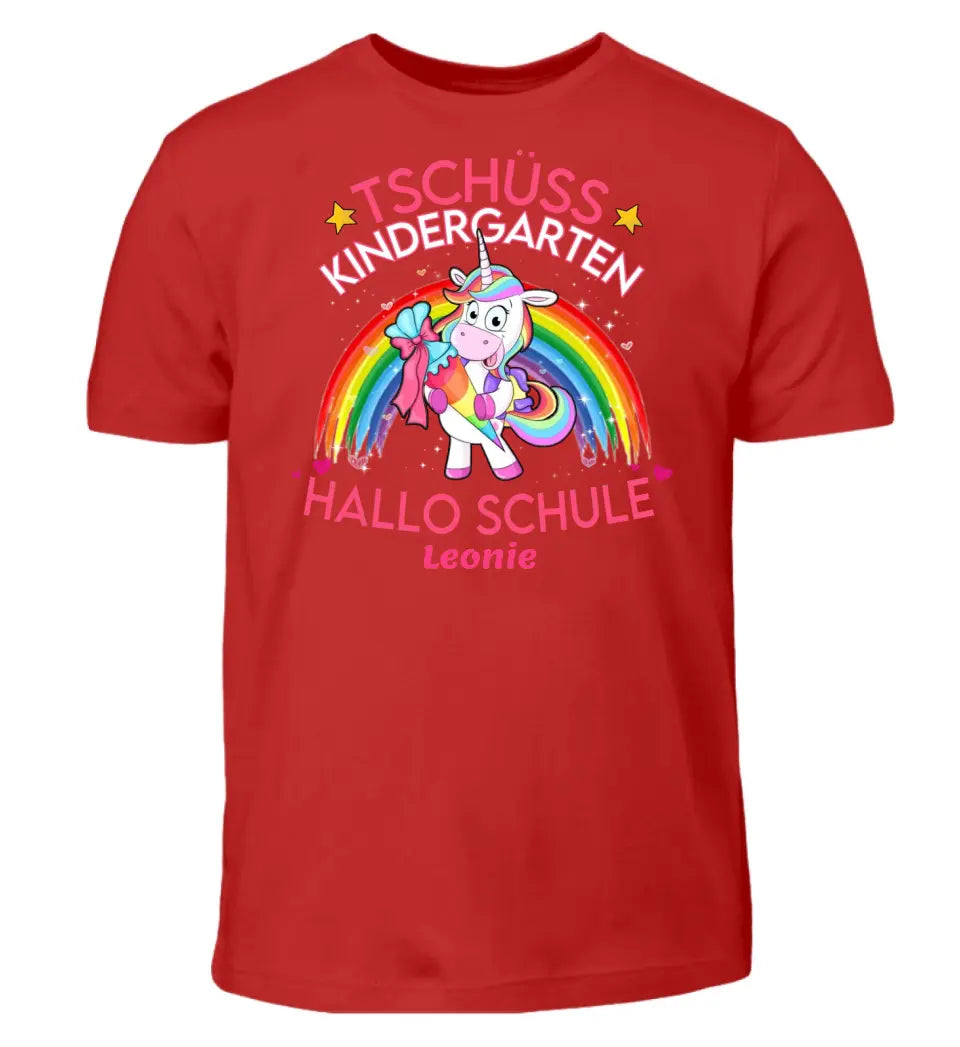 Tschüss Kindergarten, Hallo Schule - T-Shirt ab Größe 98