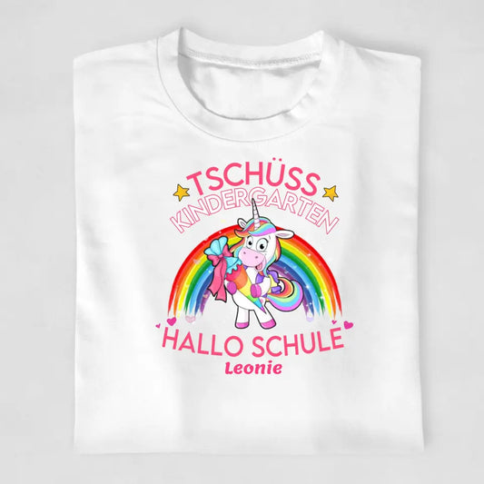 Tschüss Kindergarten, Hallo Schule - T-Shirt ab Größe 98