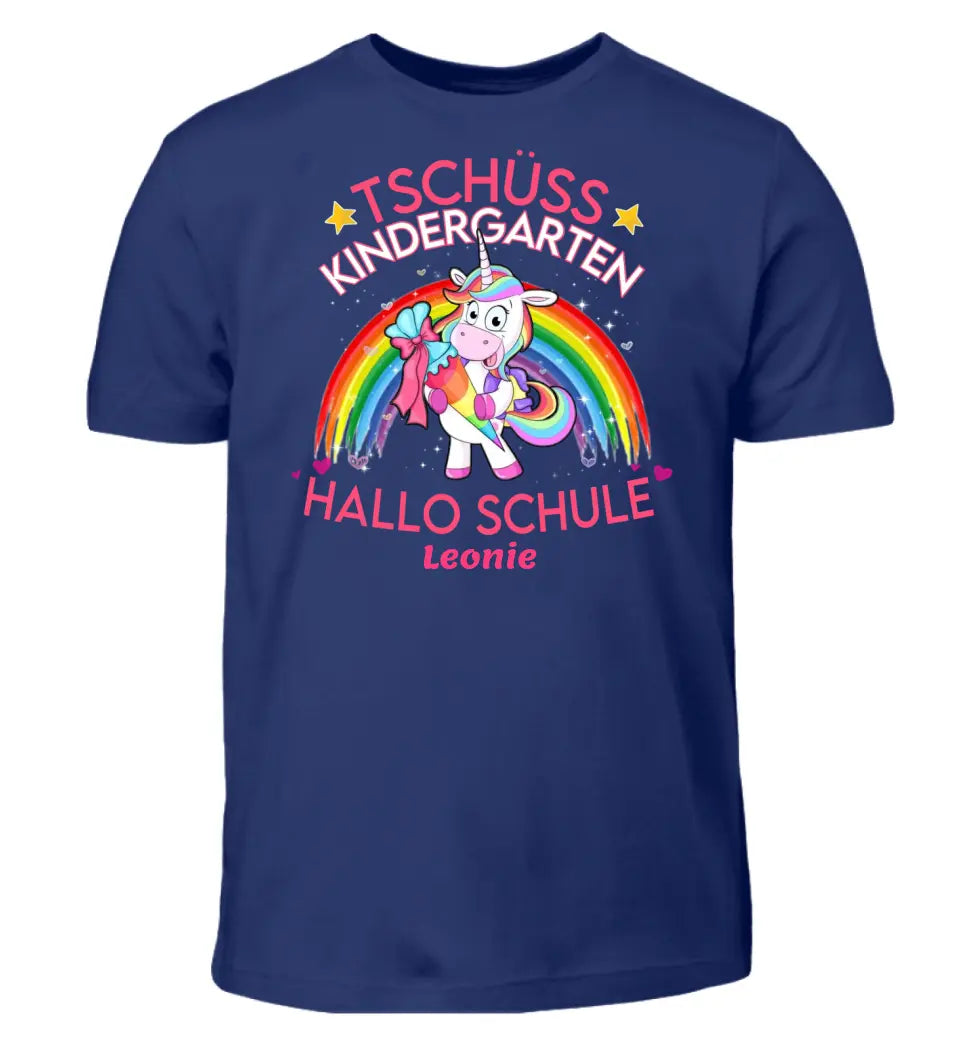 Tschüss Kindergarten, Hallo Schule - T-Shirt ab Größe 98