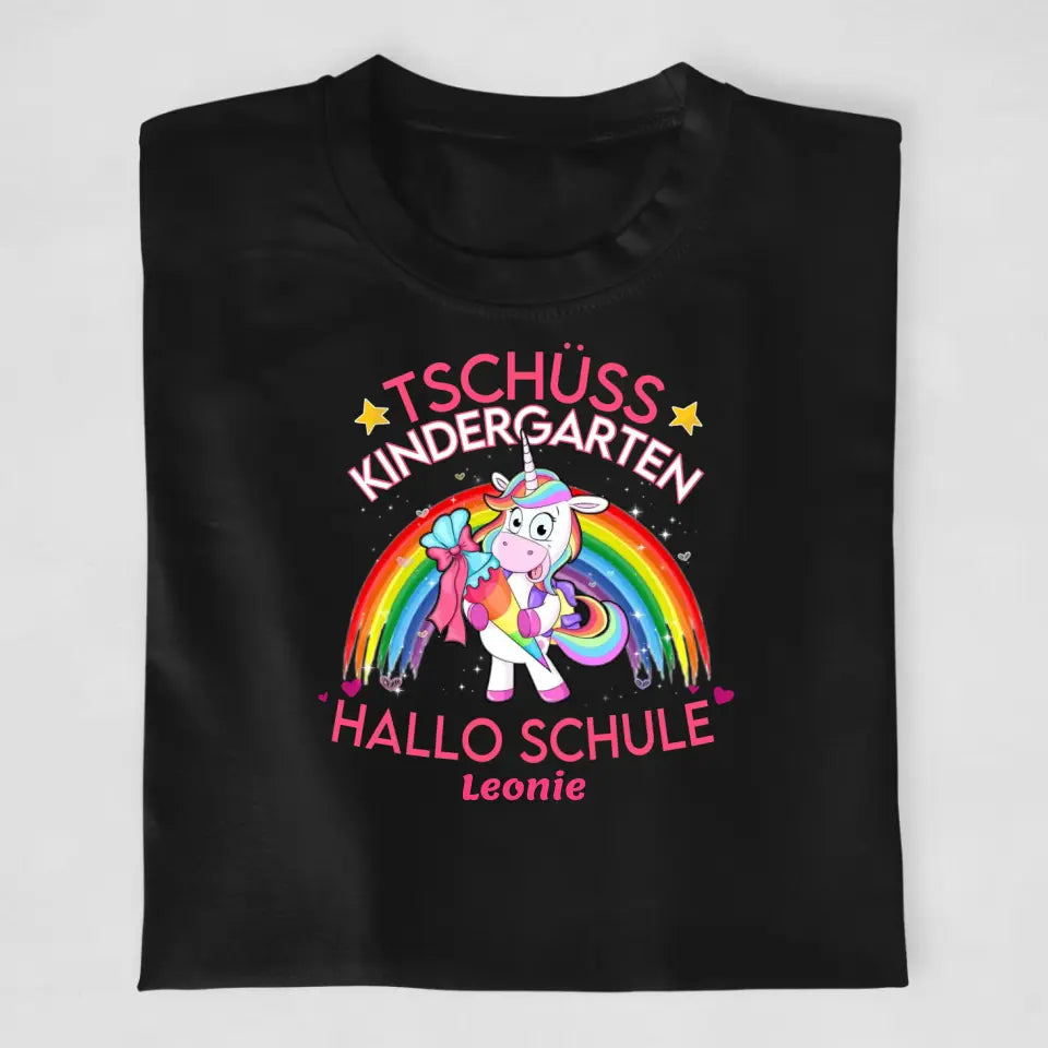 Tschüss Kindergarten, Hallo Schule - T-Shirt ab Größe 98