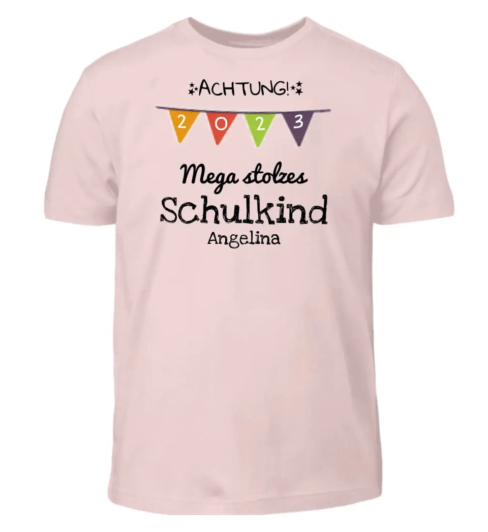 Achtung! Mega stolzes Schulkind - T-Shirt ab Größe 98