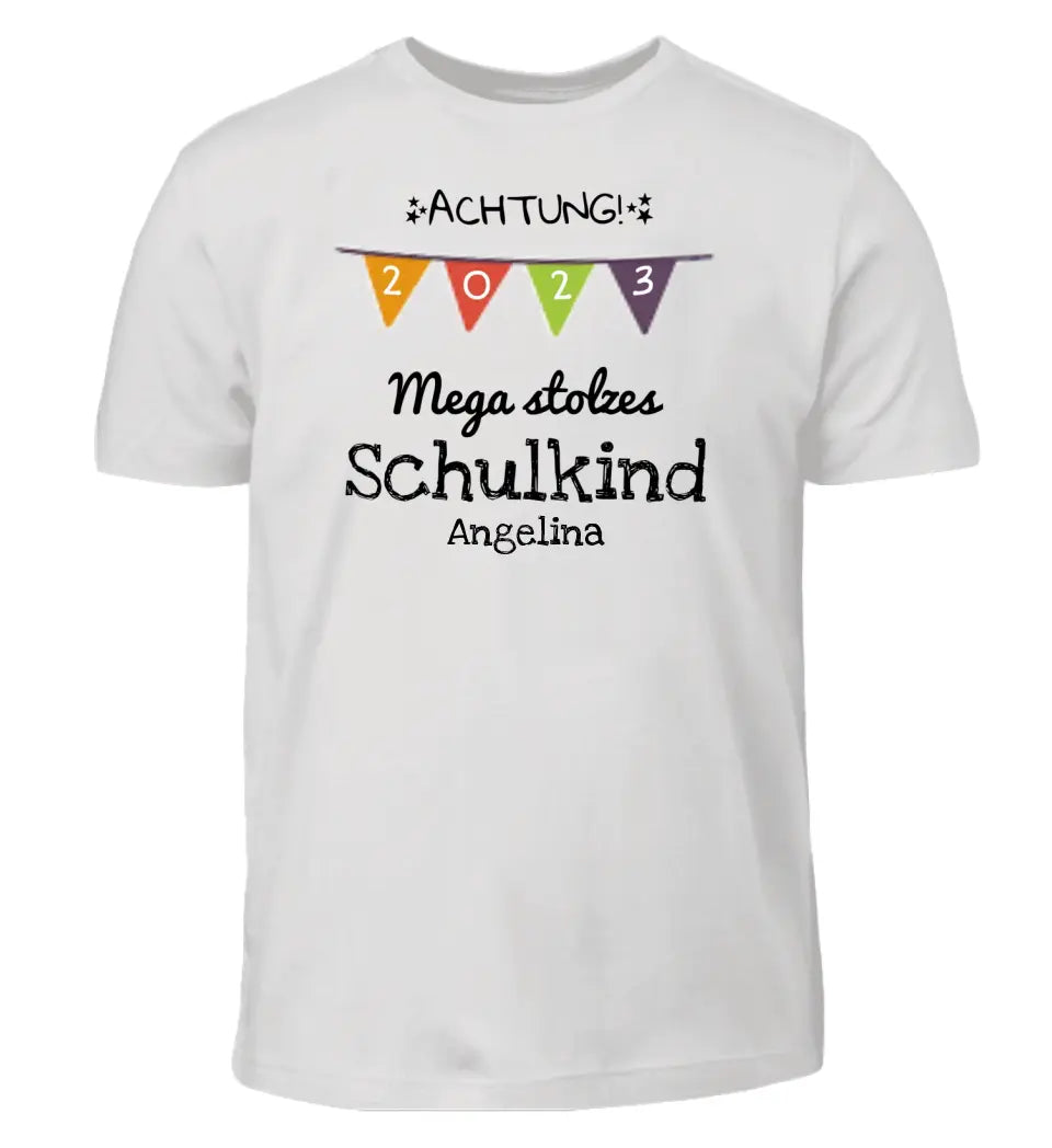 Achtung! Mega stolzes Schulkind - T-Shirt ab Größe 98