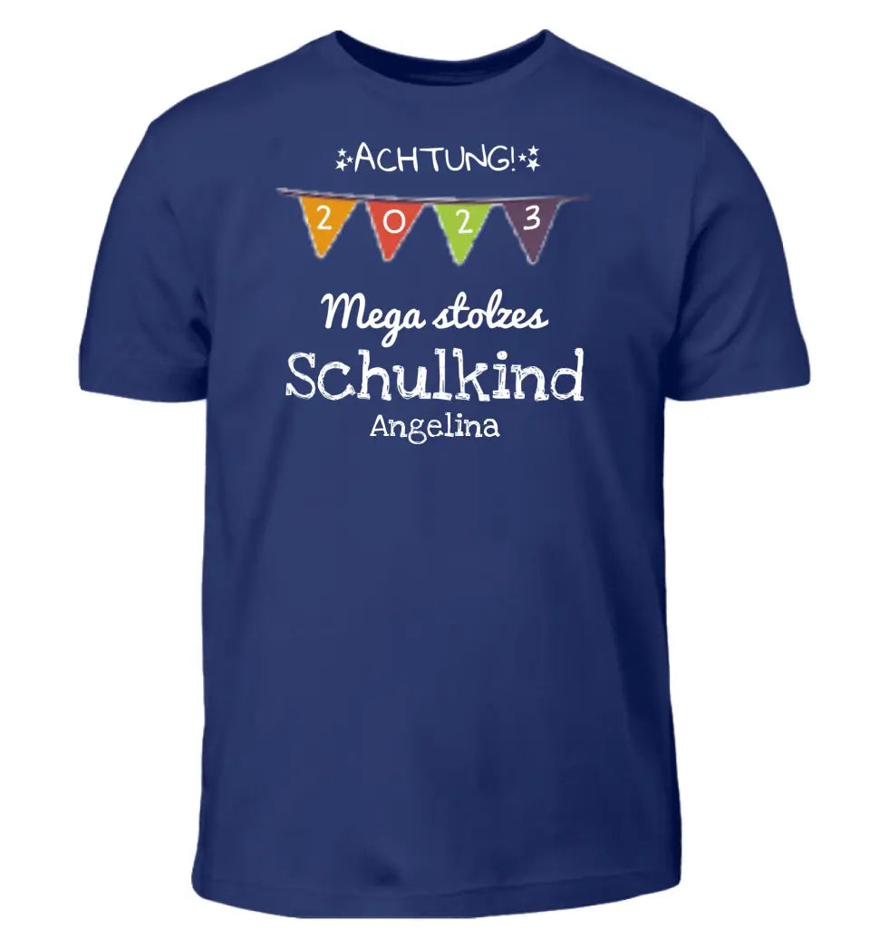 Achtung! Mega stolzes Schulkind - T-Shirt ab Größe 98