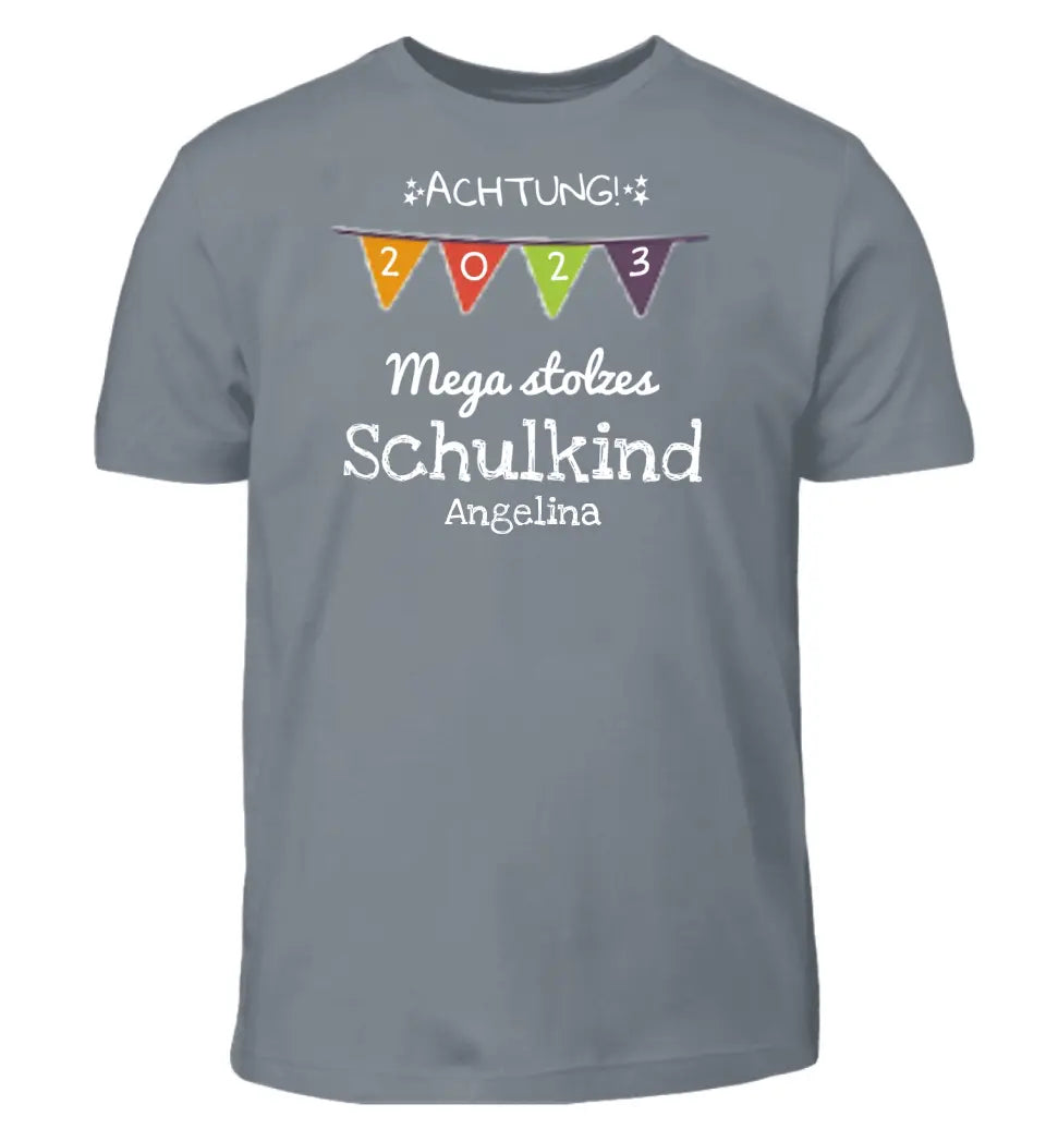 Achtung! Mega stolzes Schulkind - T-Shirt ab Größe 98