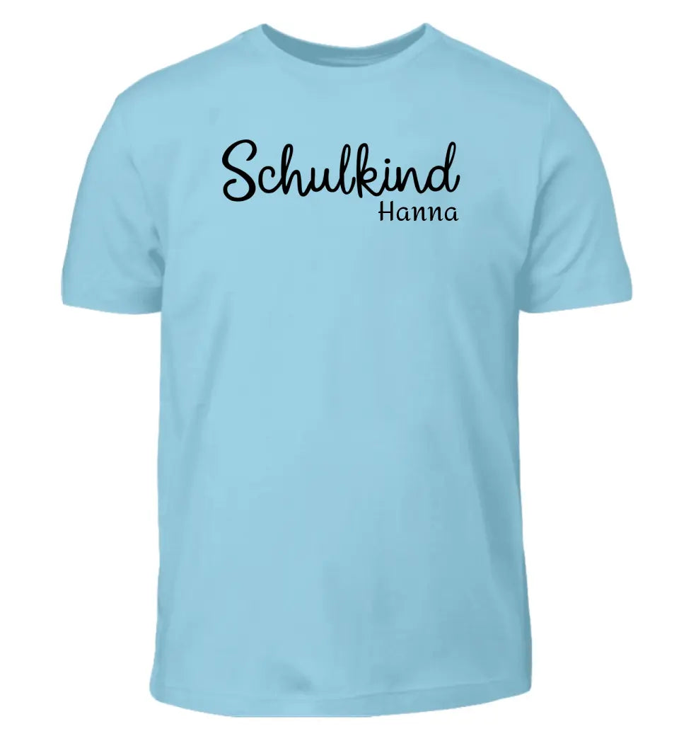 Schulkind mit Kindername - T-Shirt ab Größe 98