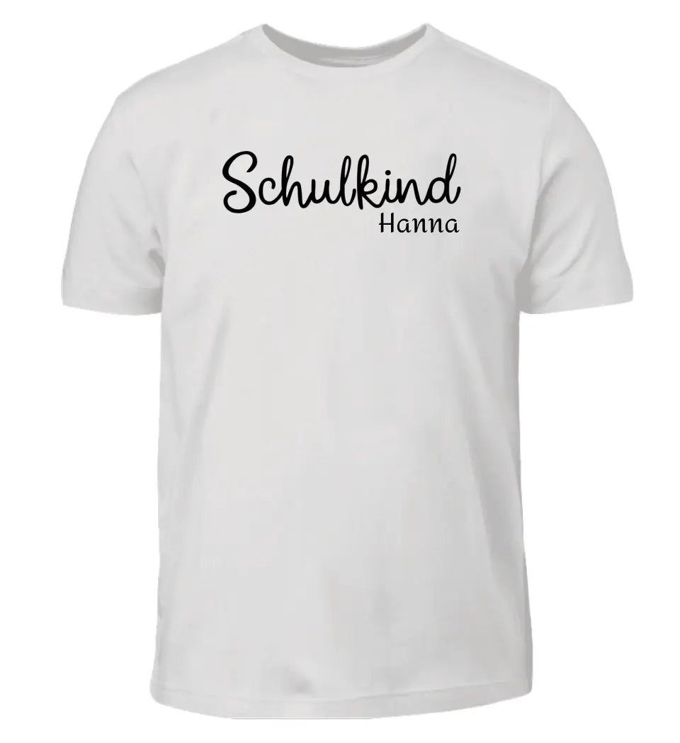 Schulkind mit Kindername - T-Shirt ab Größe 98