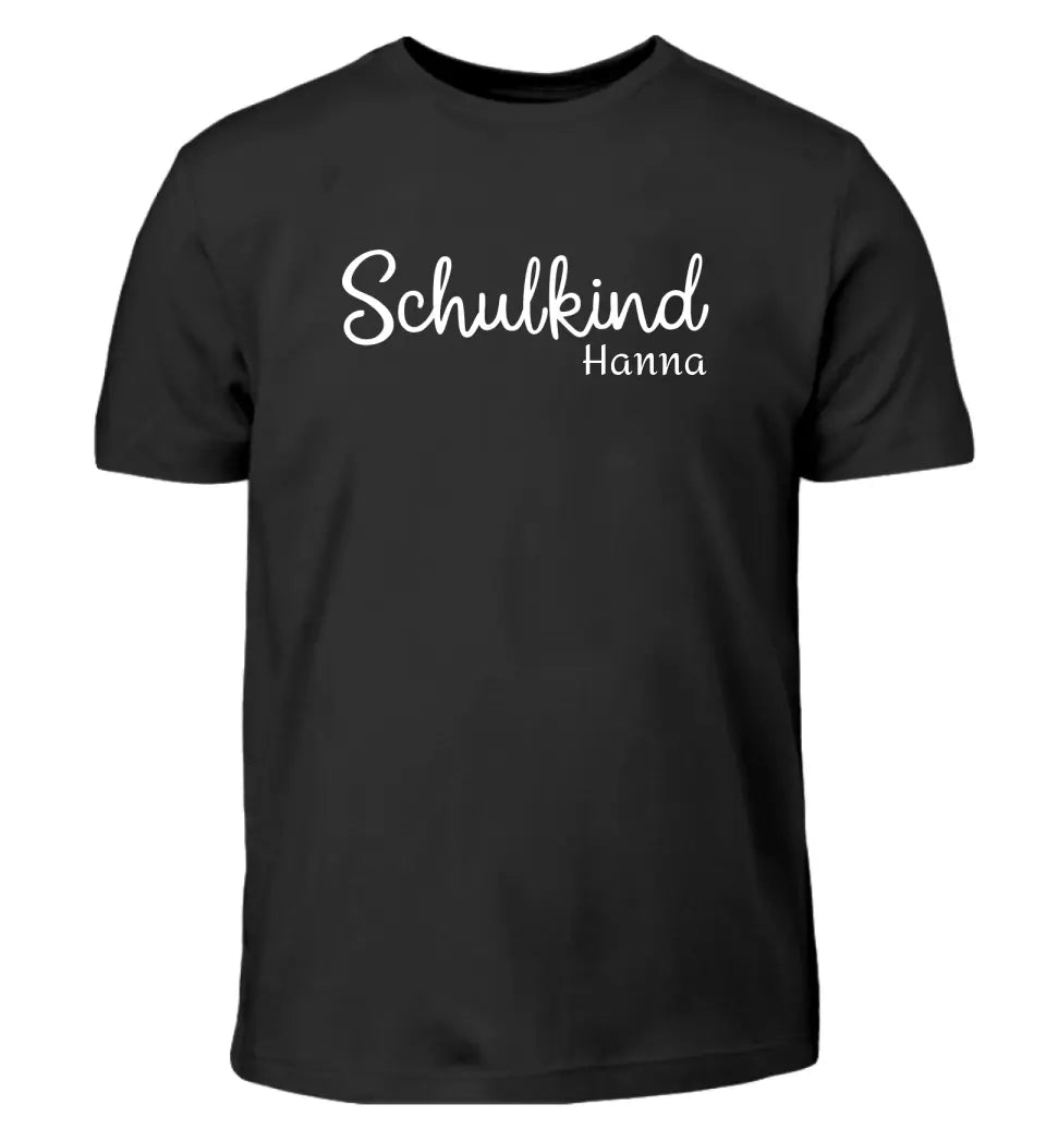 Schulkind mit Kindername - T-Shirt ab Größe 98