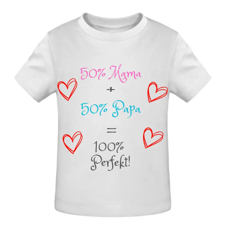 50% Mama + 50% Papa - T-Shirt ab 0 Monaten