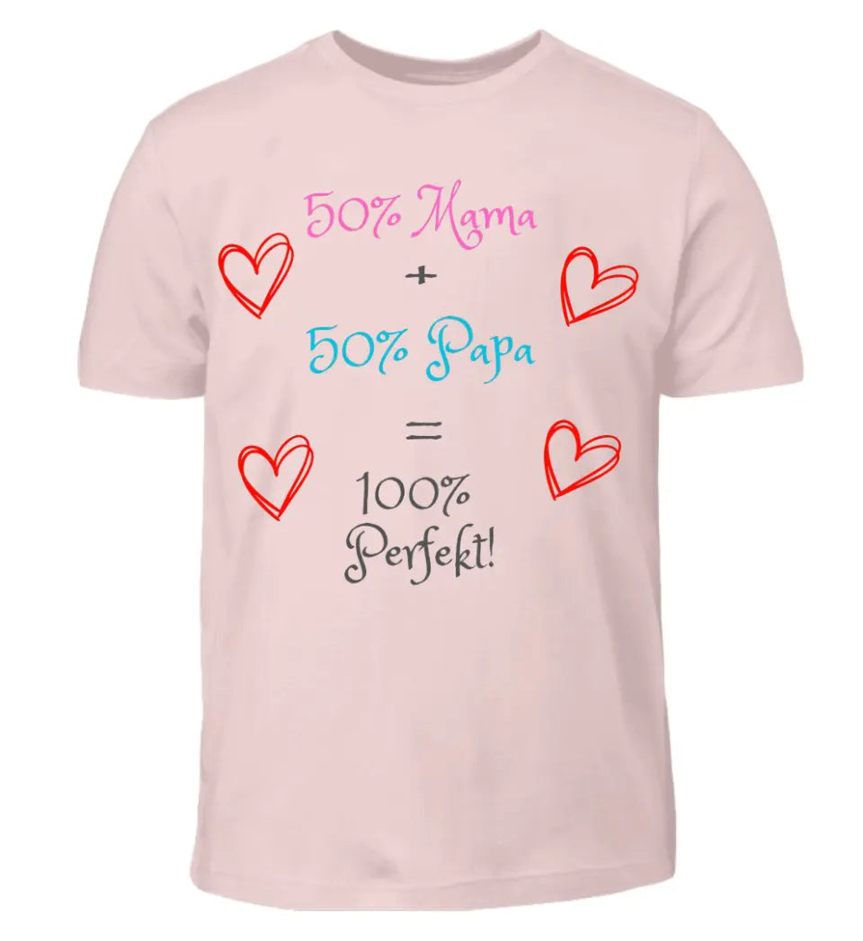 50% Mama + 50% Papa - T-Shirt ab 0 Monaten