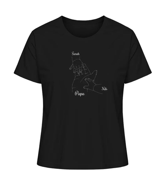 Hand auf Hand - Damen T-Shirt personalisierbar